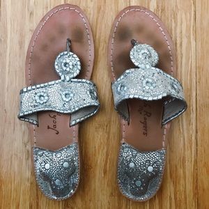 Size 9 Silver Jack Rogers Sandals